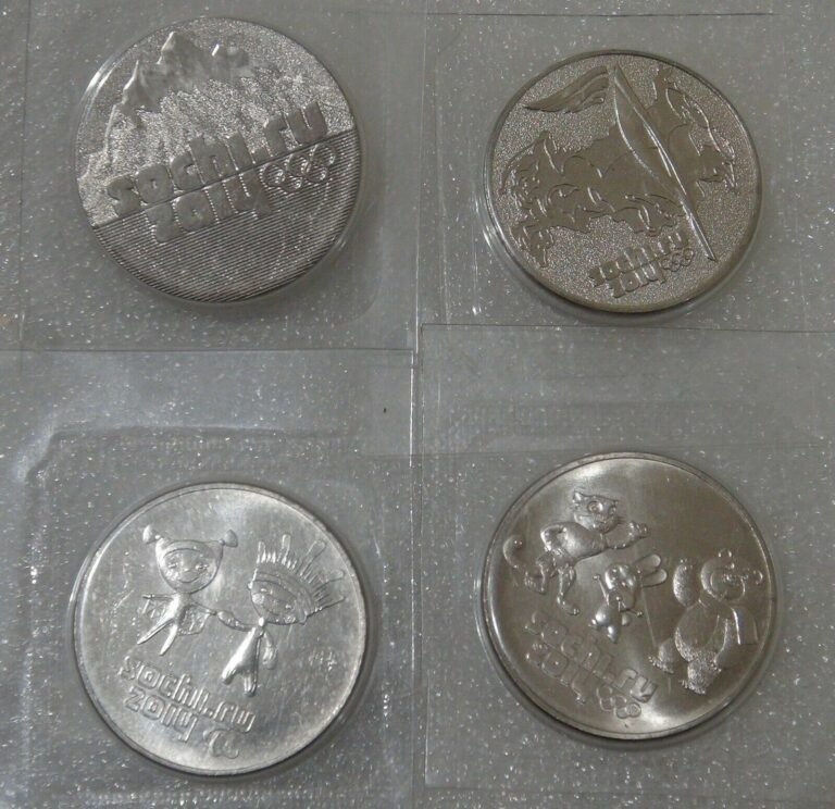 Read more about the article Set of 4 coins 25 rubles Winter Paralympic Games  Sochi 2014