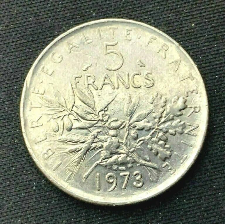 Read more about the article 1973 France 5 Francs Coin AU    World Coin  Copper nickel        #K1312