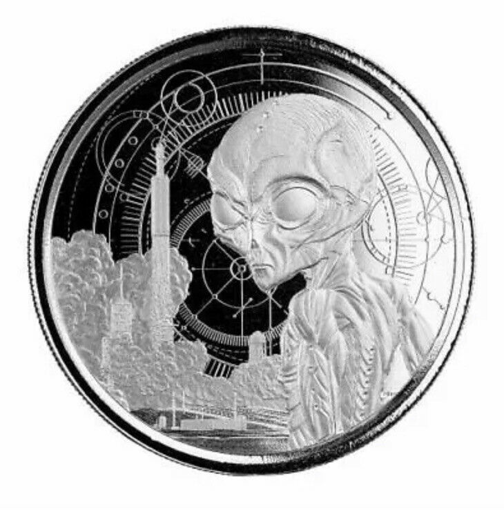 Read more about the article 2021 Ghana Alien Proof-like .999 silver coin Scottsdale Mint