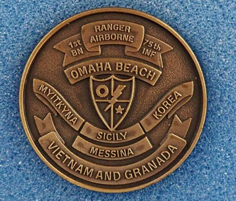 Read more about the article Misspelled Grenada Army Ranger Challenge Coin 1/75 Inf  1984 HAAF Savannah GA