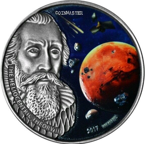 Read more about the article BURKINA FASO 2017 1 Oz Silver JOHANNES KEPLER  3 Martian Meteorites Coin.