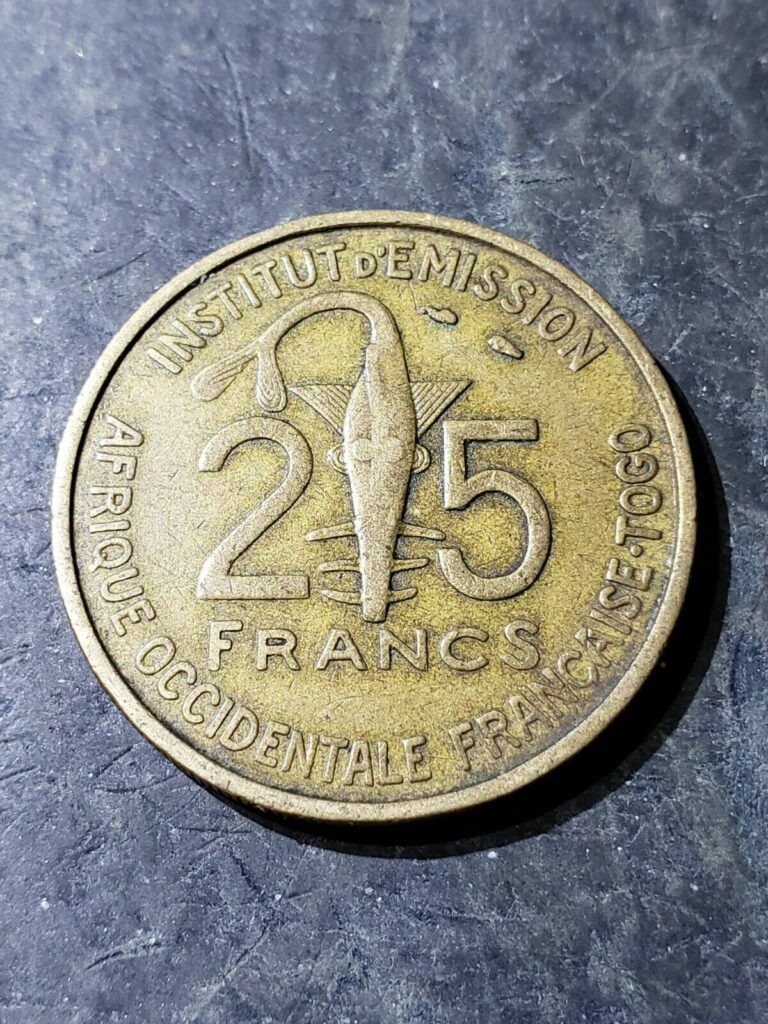 Read more about the article 1957 French West Africa 25 CFA Francs (Togo) Coin ***YOU GRADE*** #oct181