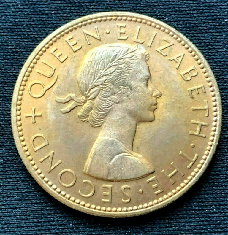Read more about the article 1964 New Zealand 1 Penny Coin GEM UNC    Bronze World Coin    #C199