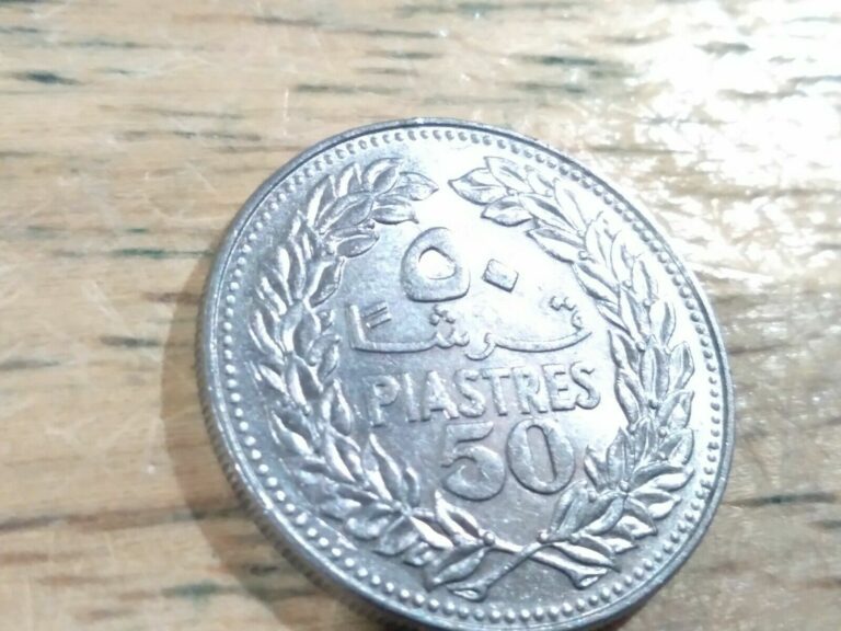 Read more about the article World Coin  Lebanon  50 Piastres  1968  Nice Coin