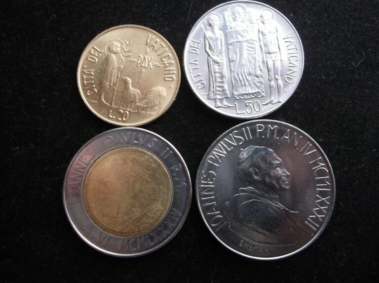 Read more about the article Vatican City Lot of 4 Coins Uncirculated  Low Mintage