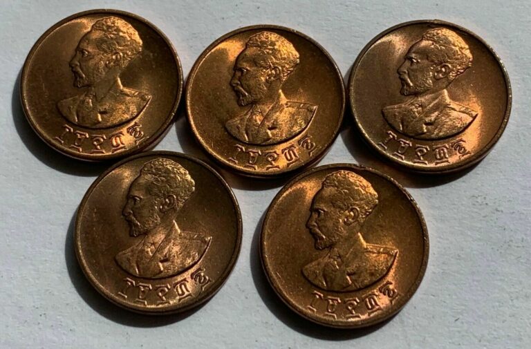 Read more about the article ETHIOPIA 1 CENT 1936 – 5 COINS – HIGH GRADE