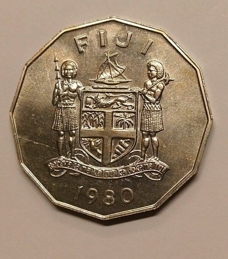 Read more about the article 1980 Fiji 50 cent 12 sided PRINCE CHARLES OBVERSE Independence coin KM-45