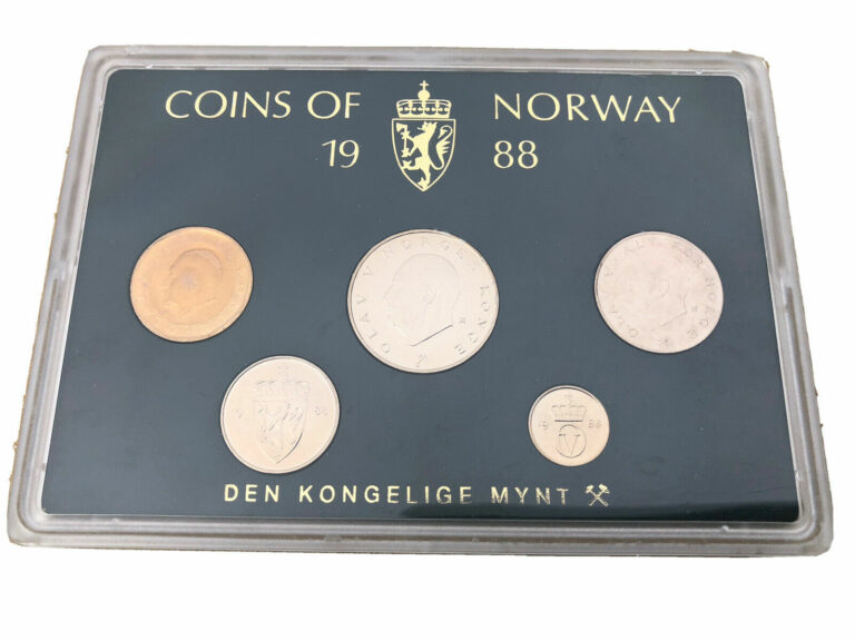 Read more about the article NORWAY 5 Uncirculated Coins 1988 Coin Set from the Royal Mint