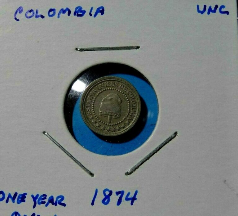 Read more about the article 1874 1-1/4 cent Colombia World Coin