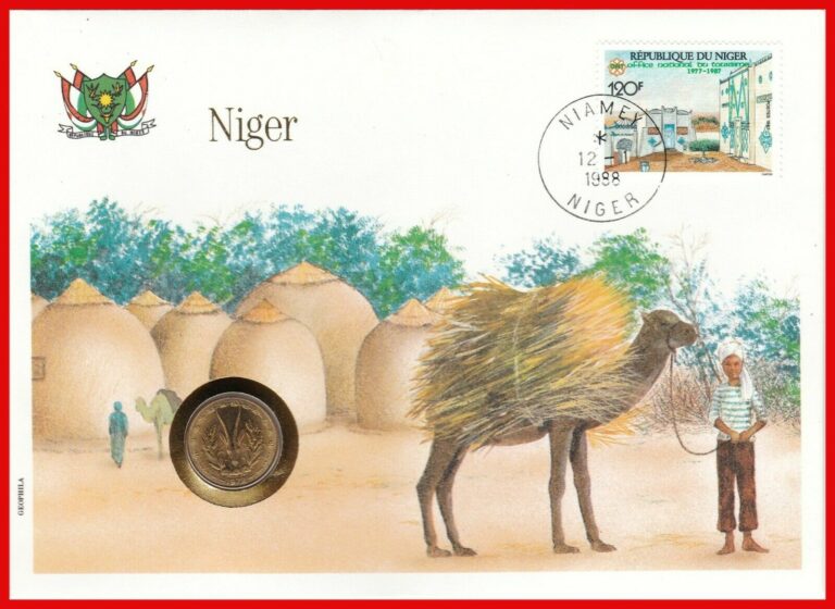 Read more about the article Niger ** 5 Francs 1972 ** Coin Cover Stamp * UN * TOP!!!