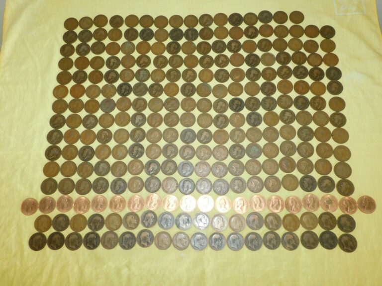 Read more about the article VINTAGE 1900S LOT OF 270 UK UNITED KINGDOM BRITAIN LARGE ONE PENNY COPPER COINS