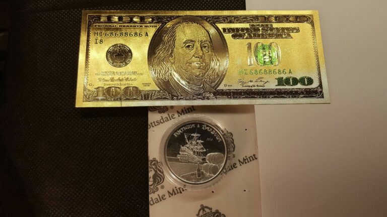 Read more about the article 2018 Antigua and Barbuda 1 oz Silver $2 Rum Runner plus gold foil $100 bill
