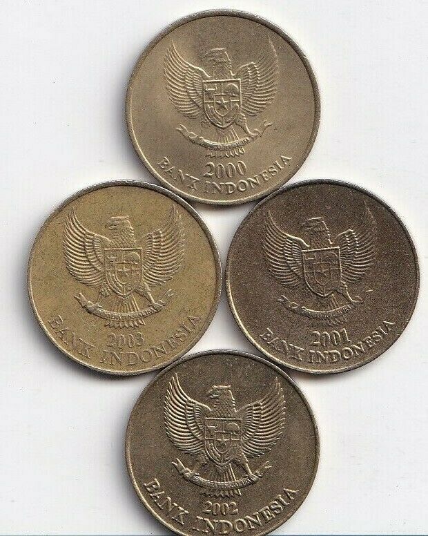 Read more about the article 4 DIFFERENT 500 RUPIAH COINS from INDONESIA (2000  2001  2002  2003)