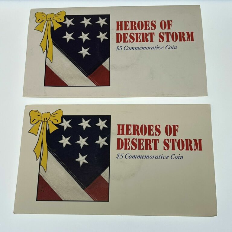 Read more about the article 2 Republic of the Marshall Islands $5 Heroes Of Desert Storm Commemorative Coin