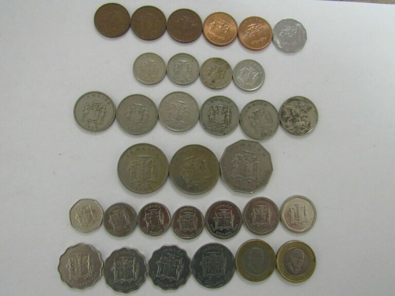 Read more about the article Lot of 32 Different Jamaica Coins – 1969 to 2015 – Circulated