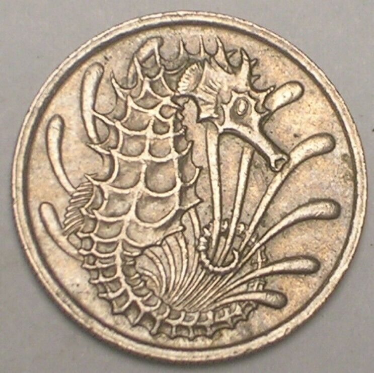 Read more about the article 1979 Singapore Singaporean 10 Cents Seahorse Coin VF+