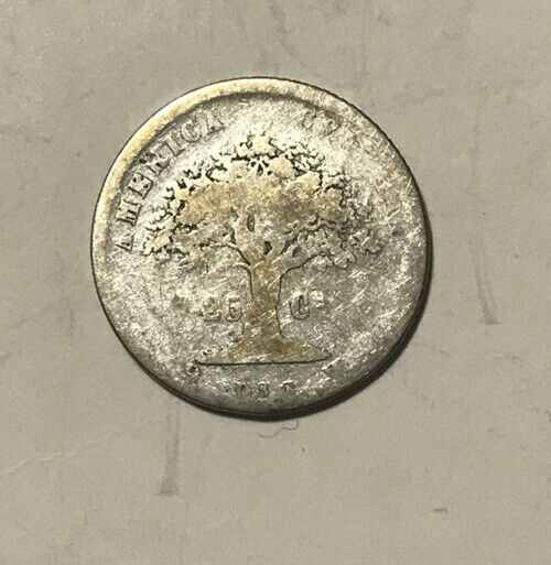 Read more about the article Costa Rica – 1864 Silver 25 Centavos – 1 Year Type