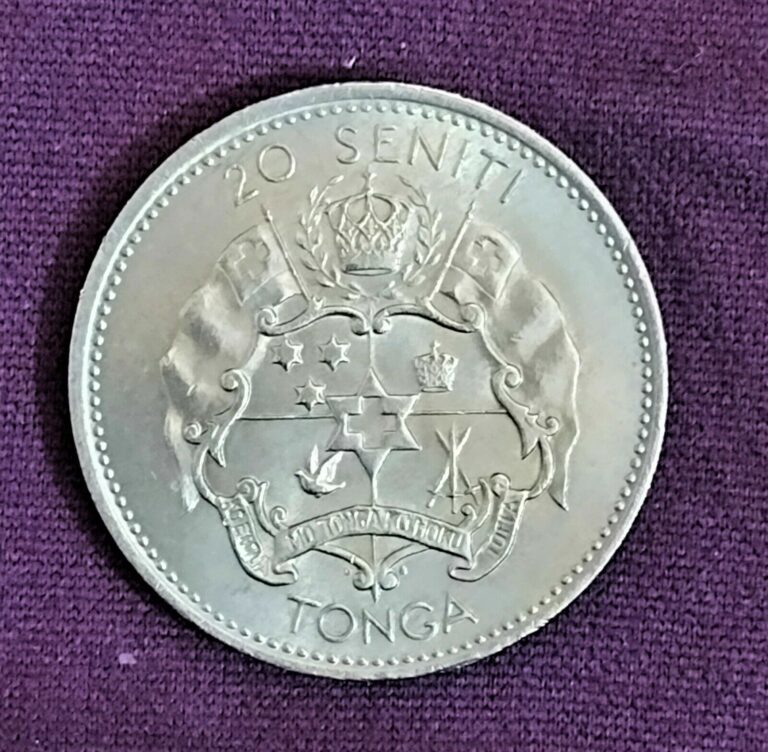 Read more about the article 1967 TONGA 20 SENITI COIN – KM# 8 – UNCIRCULATED CONDITION – ONLY 150 000 MINTED