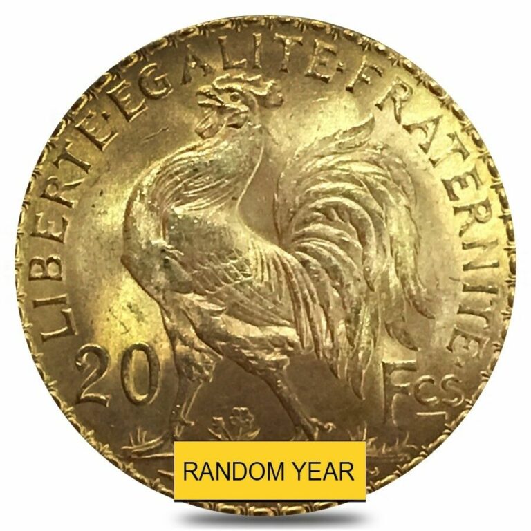 Read more about the article 20 Francs French Rooster Gold Coin BU AGW .1867 oz (Random Year)