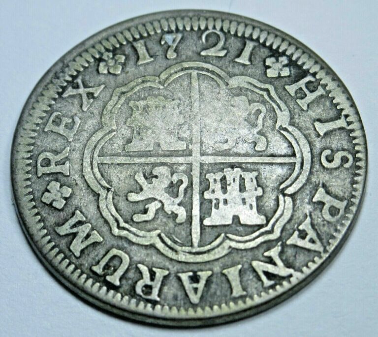 Read more about the article 1721 Spanish Silver 1 Reales Antique 1700’s Colonial Cross Pirate Treasure Coin
