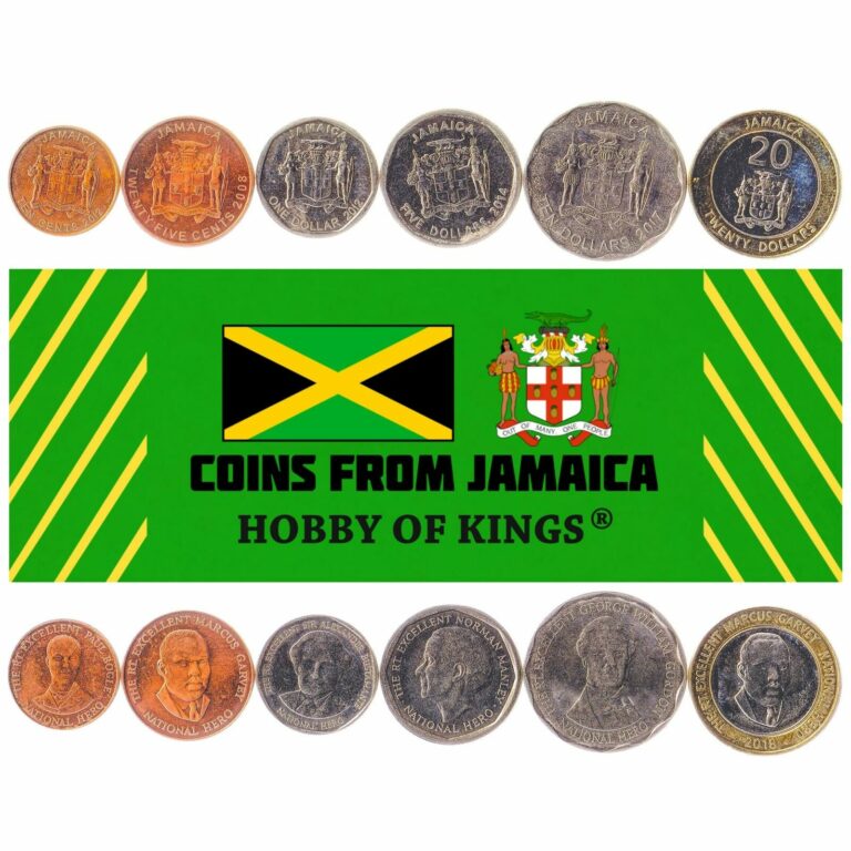 Read more about the article SET OF 6 COINS FROM JAMAICA: 10  25 CENTS  1  5  10  20 DOLLARS. 2008-2018