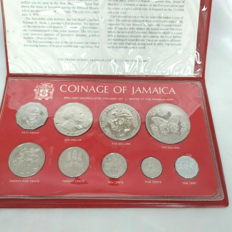 Read more about the article Jamaica 1979 9 coins Uncirculated Specimen Coin Set – Made by Franklin Mint