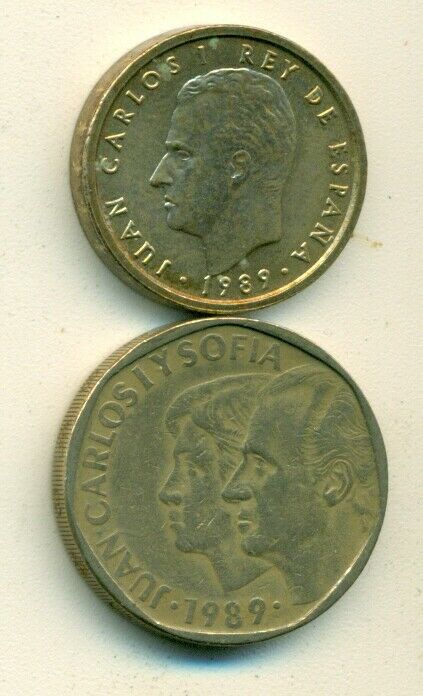 Read more about the article 2 DIFFERENT COINS from SPAIN – 100 and 500 PESETAS (BOTH DATING 1989)