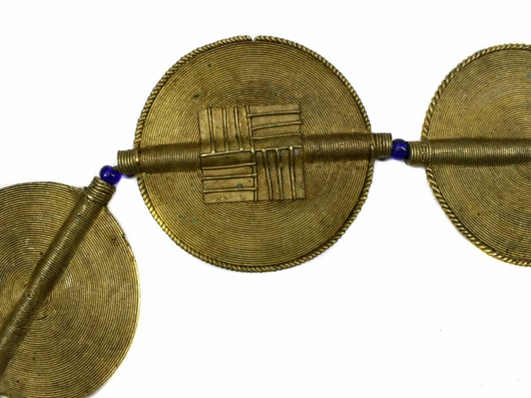 Read more about the article Brass Coin Shaped Beads Baule HUGE Ivory Coast African