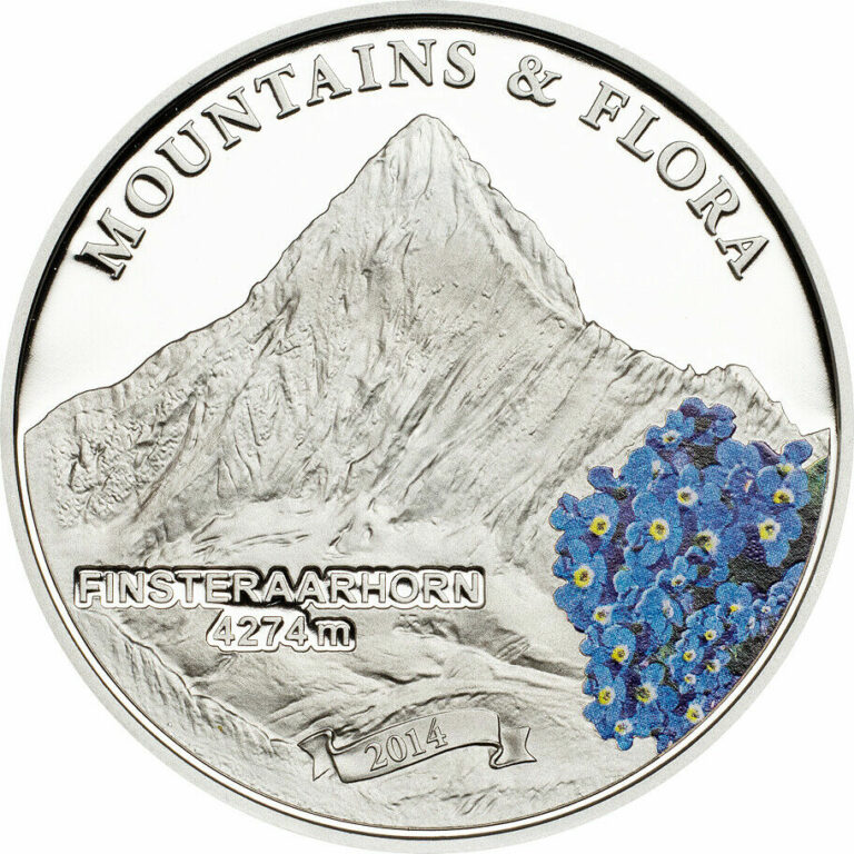 Read more about the article Finsteraarhorn Palau 2014 Mountains and Flora $5 Silver Proof Coin Perfect