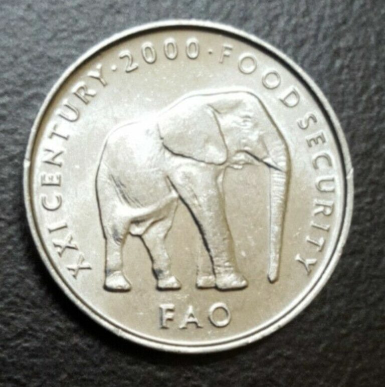 Read more about the article 2000 SOMALIA 5 SHILLINGS UNC COIN FAO ELEPHANT ANIMAL THEME KM 45 AFRICA