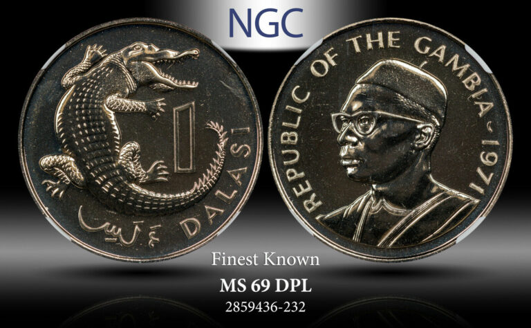 Read more about the article 1971 GAMBIA SLENDER-SNOUTED CROCODILE 1D NGC CERTIFIED TONED COIN FINEST KNOWN