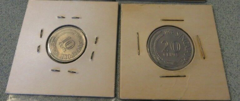 Read more about the article Singapore 1970 Two Coin Lot  10 and 20 Cents  Circulated