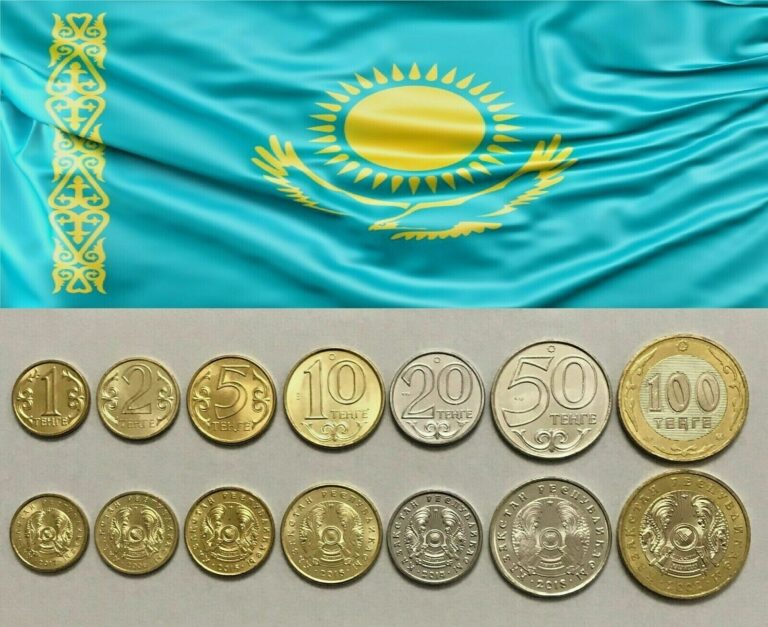 Read more about the article KAZAKHSTAN – Complete SET of 7 Coins (tenge) 2002 – 2018  UNC