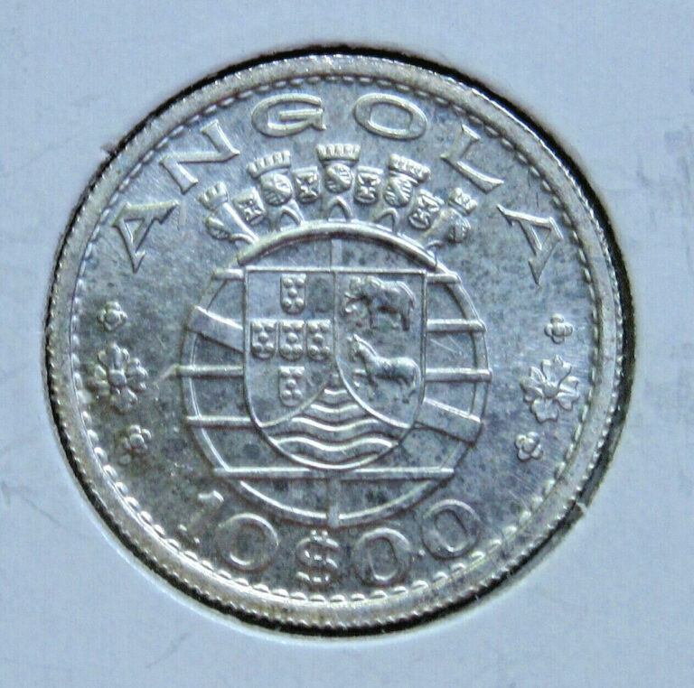 Read more about the article 1955 Angola Silver 10 Escudos-High Grade Uncirculated