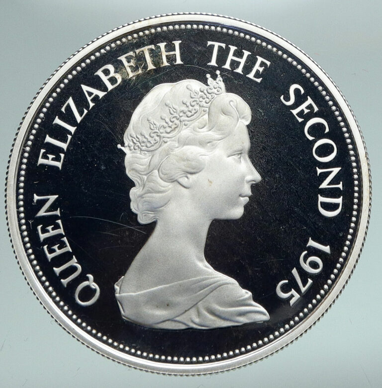 Read more about the article 1975 MAURITIUS UK Queen Elizabeth II VINTAGE PROOF Silver 50 Rupee Coin i91016