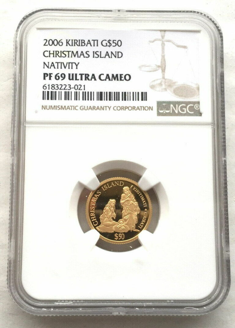 Read more about the article Kiribati 2006 Nativity 50 Dollars NGC PF69 Gold Coin Proof