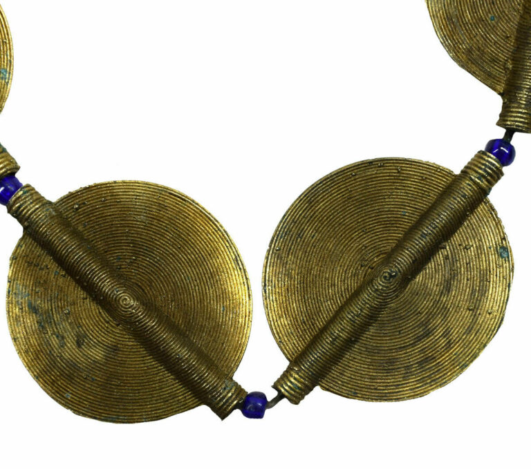 Read more about the article Brass Coin Shaped Beads Baule HUGE Ivory Coast African