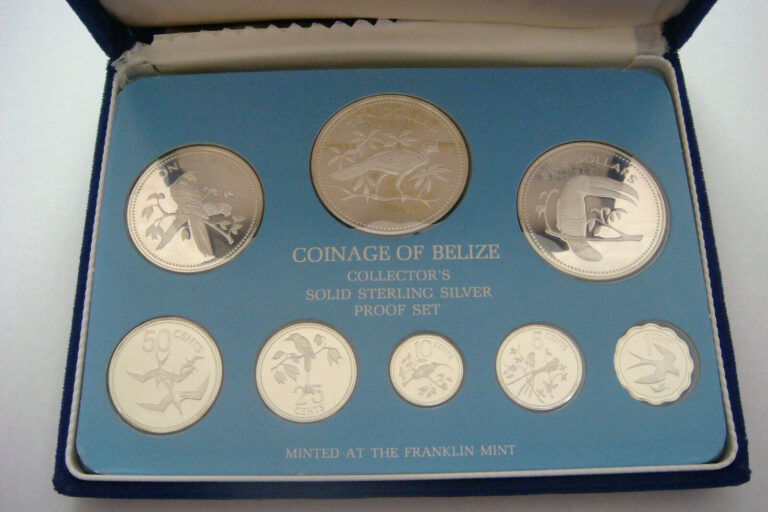 Read more about the article 1975 BELIZE 8-COIN STERLING SILVER PROOF SET ORGINAL MINT PACKAGING BIRDS COINS