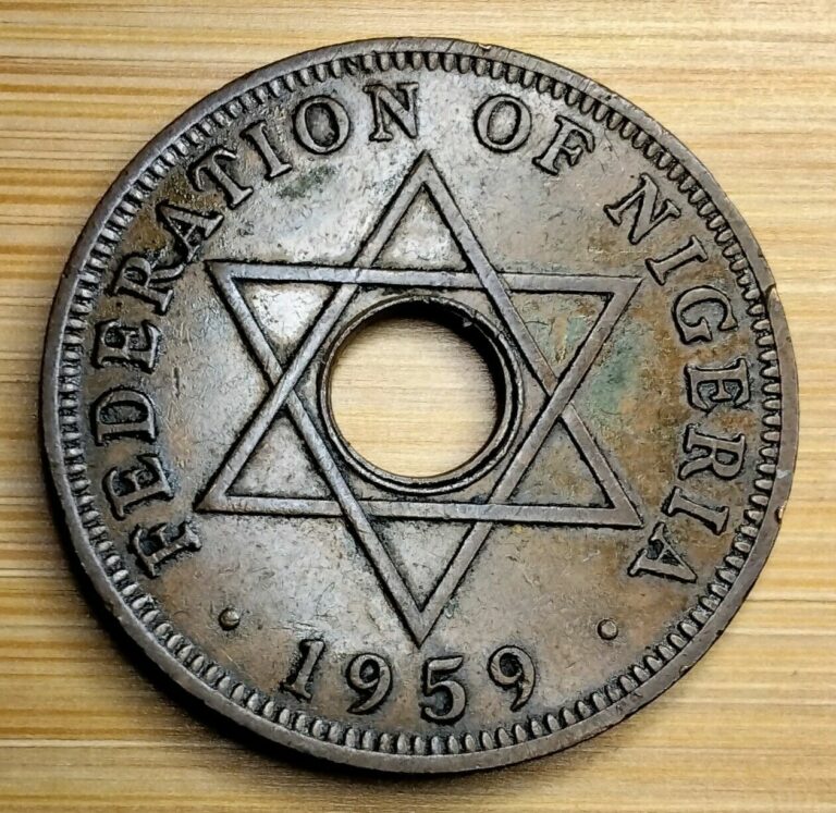 Read more about the article 1959 FEDERATION OF NIGERIA 1d ONE PENNY QEII COIN