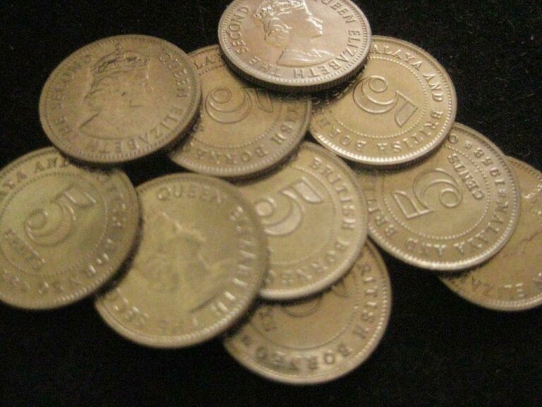 Read more about the article Malaya and British Borneo Malaysia 5 Cents 1958 CH BU lot of 10 BU coins