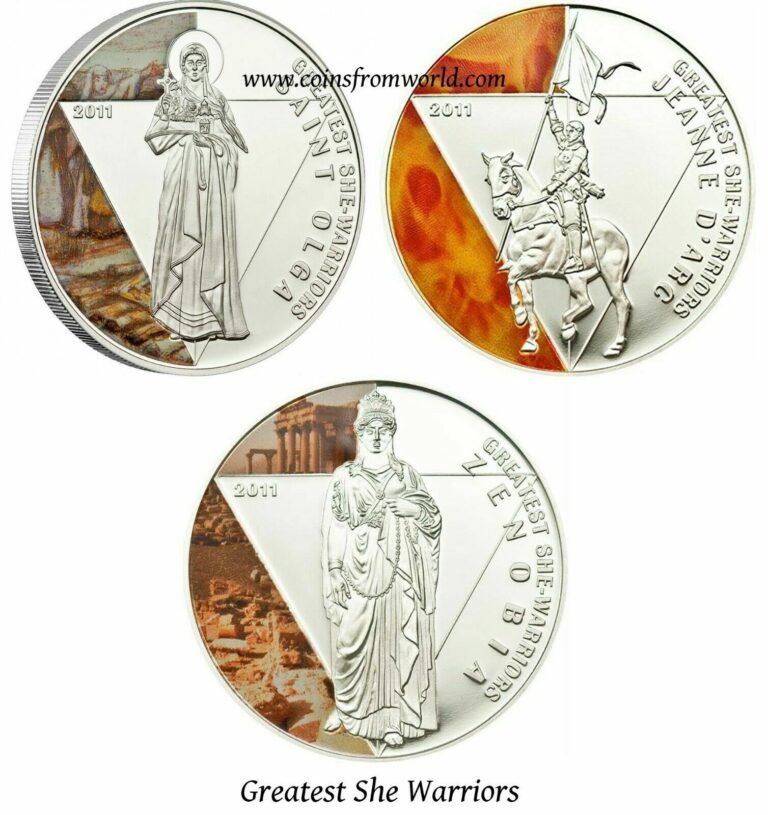 Read more about the article Togo 2011 3 x 500 Francs Greatest She Warrior Saint Olga 1/2 oz. Silver Coin SET