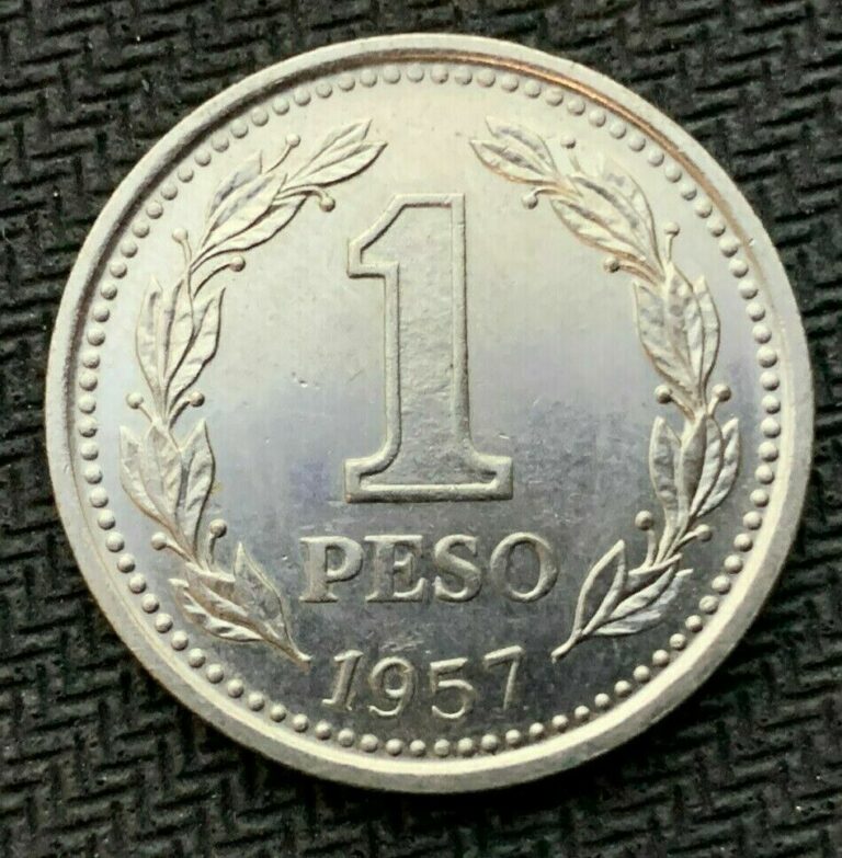 Read more about the article 1957 Argentina 1 Peso Coin UNC  High Grade World Coin   #B833