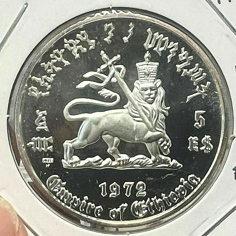 Read more about the article 1972 ETHIOPIA SILVER $5 HAILE SELASSIE LION BRILLIANT UNCIRCULATED CROWN