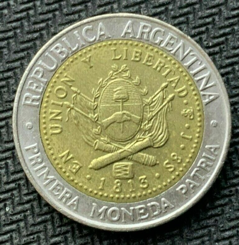 Read more about the article 1995 Argentina 1 Peso Coin UNC   Bi Metallic  High Grade World Coin   #B547