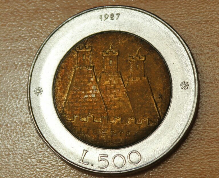 Read more about the article 1987 San Marino 500 Lire Bi-Metallic
