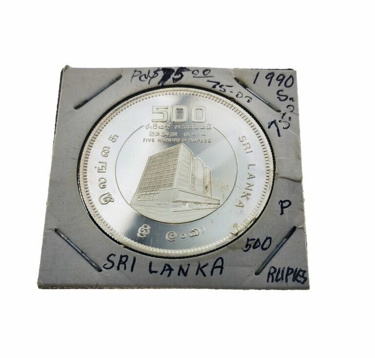 Read more about the article 1990 Silver Coin  500 Rupies  Sri Lanka  0.8411 oz