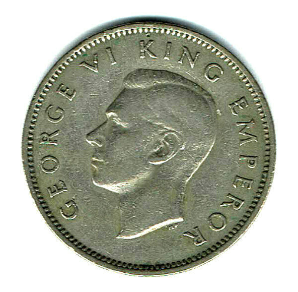 Read more about the article 1947 New Zealand One 1 Shilling KM# 9a George VI NZ #338