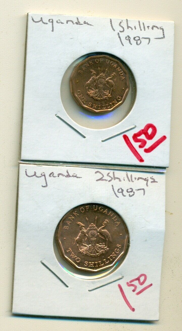 Read more about the article From Show Inv. –  2 UNC. COINS from UGANDA – 1 and 2 SHILLINGS (BOTH DATING 1987)