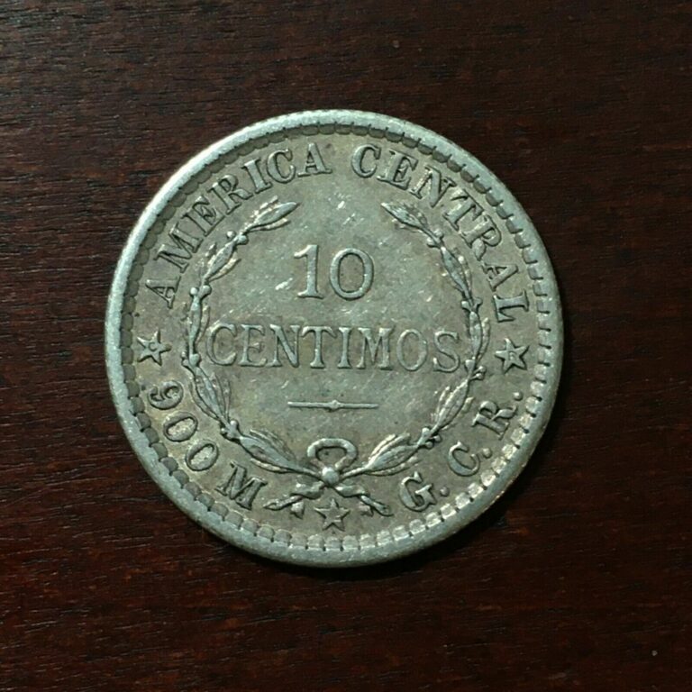 Read more about the article Costa Rica 10 Céntimos 1905 World Silver Coin KM#146 Cleaned