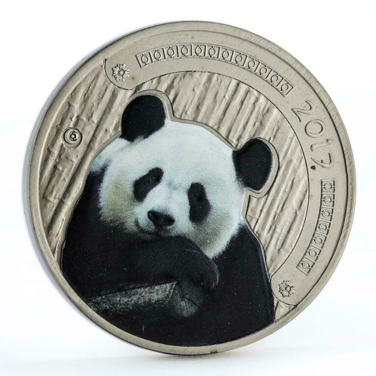 Read more about the article Burkina Faso 100 francs World Wildlife Giant Panda colored titanium coin 2017
